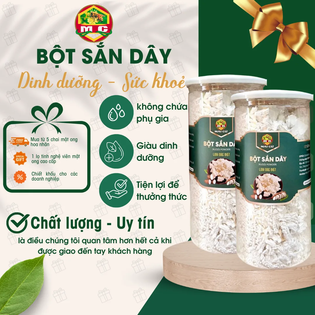 BỘT SẮN DÂY – Lọ 500 gram - Ảnh 1 BỘT SẮN DÂY – Lọ 500 gram