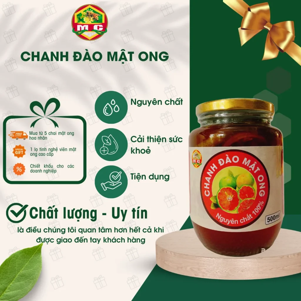 Chanh đào ngâm mật ong Mai Cừ